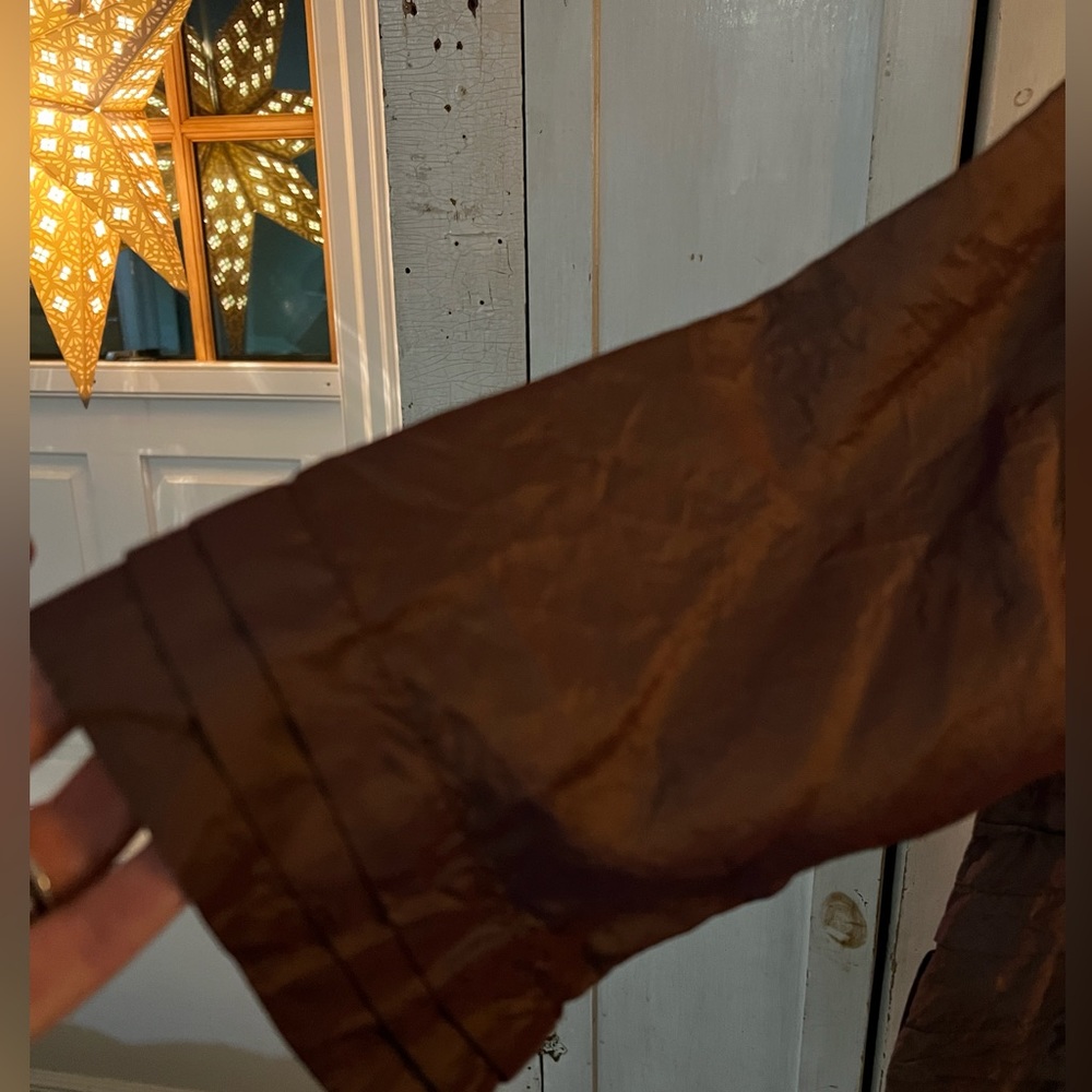 Krista Larson silk Taffeta iridescent holiday dress OSFM - Picture 4 of 8